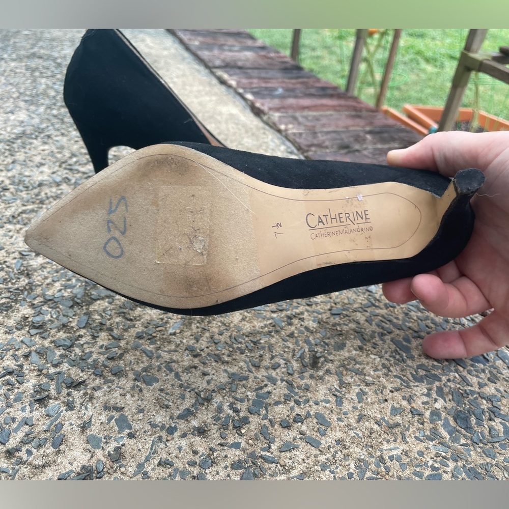 Black Velvet Catherine Malandrino Heels - Picture 7 of 10